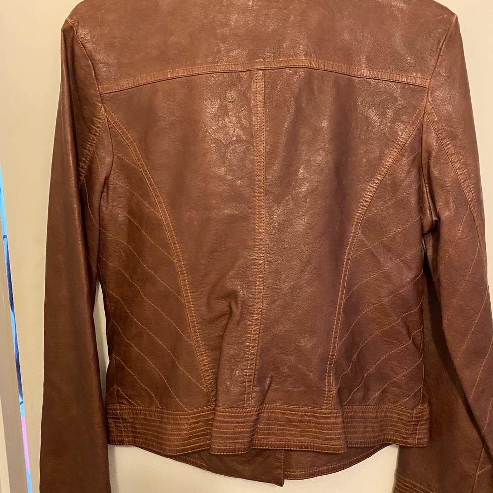 CoffeeShop Women's Tan Leather Jacket